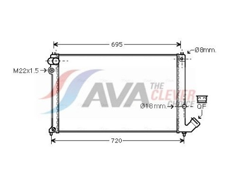 Radiateur, refroidissement du moteur PE2179 Ava Quality Cooling
