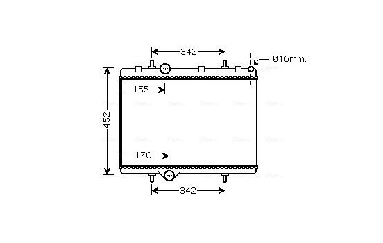 Radiateur, refroidissement du moteur PE2281 Ava Quality Cooling