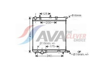 Radiateur, refroidissement du moteur PE2368 Ava Quality Cooling