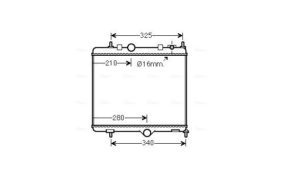 Radiateur, refroidissement du moteur PE2384 Ava Quality Cooling