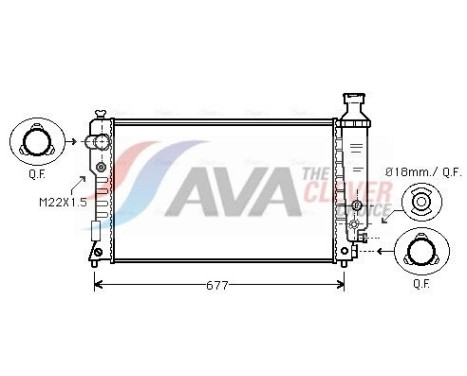 Radiateur, refroidissement du moteur PEA2125 Ava Quality Cooling