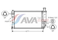 Radiateur, refroidissement du moteur PEA2131 Ava Quality Cooling