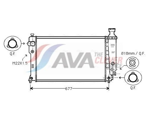 Radiateur, refroidissement du moteur PEA2131 Ava Quality Cooling