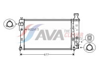 Radiateur, refroidissement du moteur PEA2133 Ava Quality Cooling