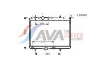 Radiateur, refroidissement du moteur PEA2255 Ava Quality Cooling