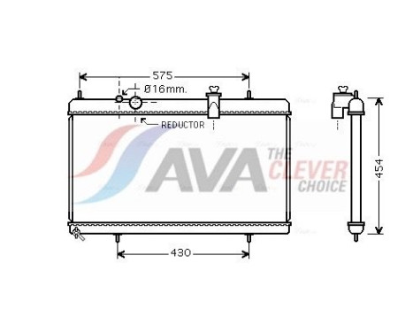 Radiateur, refroidissement du moteur PEA2256 Ava Quality Cooling