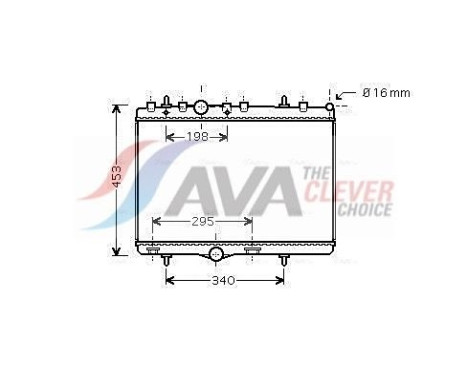 Radiateur, refroidissement du moteur PEA2290 Ava Quality Cooling