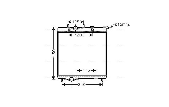 Radiateur, refroidissement du moteur PEA2298 Ava Quality Cooling