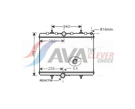 Radiateur, refroidissement du moteur PEA2314 Ava Quality Cooling