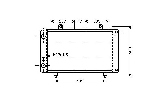 Radiateur, refroidissement du moteur PEA2319 Ava Quality Cooling