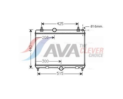 Radiateur, refroidissement du moteur PEA2358 Ava Quality Cooling