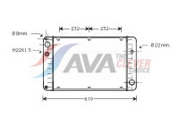 Radiateur, refroidissement du moteur PR2004 Ava Quality Cooling