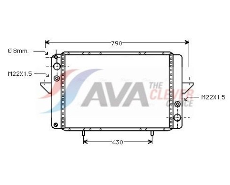 Radiateur, refroidissement du moteur RT2060 Ava Quality Cooling