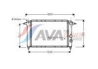 Radiateur, refroidissement du moteur RT2065 Ava Quality Cooling