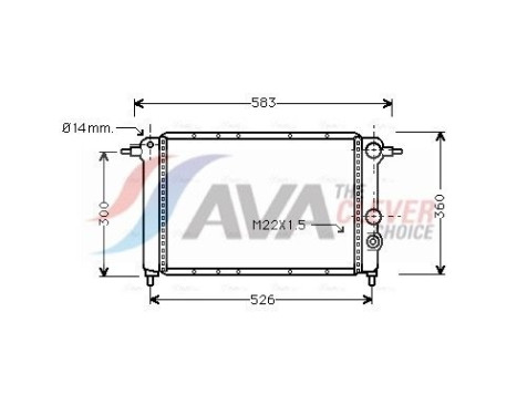 Radiateur, refroidissement du moteur RT2065 Ava Quality Cooling