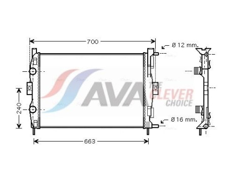 Radiateur, refroidissement du moteur RT2306 Ava Quality Cooling