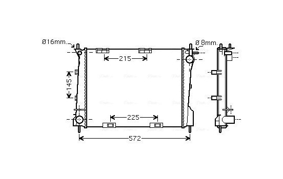 Radiateur, refroidissement du moteur RT2372 Ava Quality Cooling