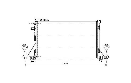 Radiateur, refroidissement du moteur RT2561 Ava Quality Cooling