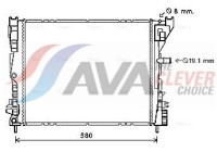 Radiateur, refroidissement du moteur RT2608 Ava Quality Cooling