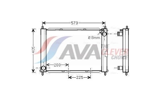Radiateur, refroidissement du moteur RT2652 Ava Quality Cooling, Image 2