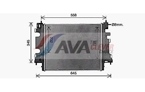 Radiateur, refroidissement du moteur RT2659 Ava Quality Cooling, Image 2