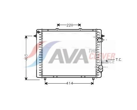 Radiateur, refroidissement du moteur RTA2159 Ava Quality Cooling