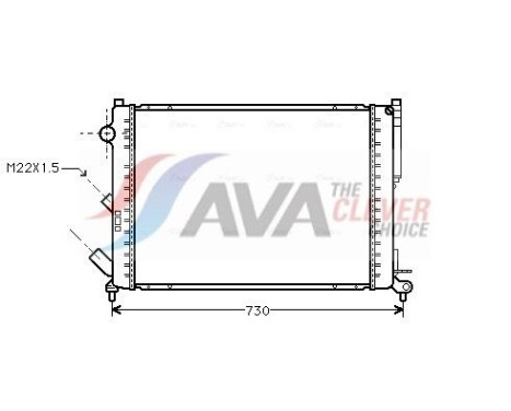 Radiateur, refroidissement du moteur RTA2165 Ava Quality Cooling