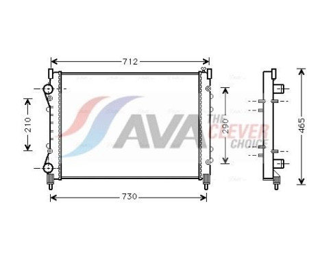 Radiateur, refroidissement du moteur RTA2233 Ava Quality Cooling