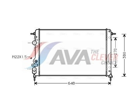 Radiateur, refroidissement du moteur RTA2241 Ava Quality Cooling