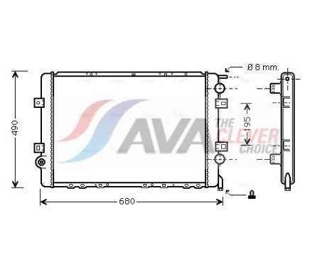 Radiateur, refroidissement du moteur RTA2264 Ava Quality Cooling