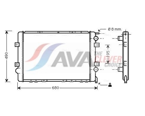 Radiateur, refroidissement du moteur RTA2299 Ava Quality Cooling