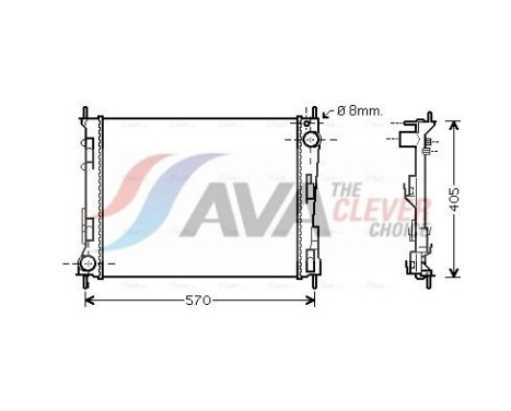 Radiateur, refroidissement du moteur RTA2375 Ava Quality Cooling