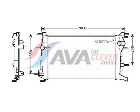 Radiateur, refroidissement du moteur RTA2460 Ava Quality Cooling