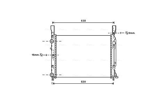 Radiateur, refroidissement du moteur RTA2469 Ava Quality Cooling