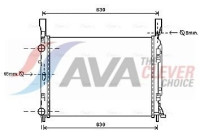 Radiateur, refroidissement du moteur RTA2469 Ava Quality Cooling