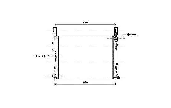 Radiateur, refroidissement du moteur RTA2472 Ava Quality Cooling