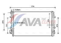 Radiateur, refroidissement du moteur SA2021 Ava Quality Cooling