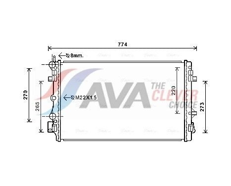 Radiateur, refroidissement du moteur SA2021 Ava Quality Cooling