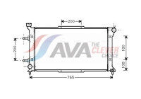 Radiateur, refroidissement du moteur SU2037 Ava Quality Cooling