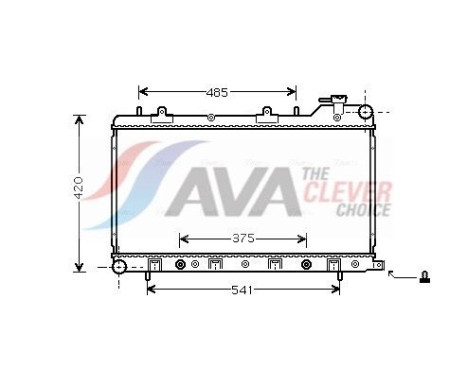 Radiateur, refroidissement du moteur SU2046 Ava Quality Cooling