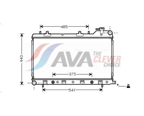 Radiateur, refroidissement du moteur SU2049 Ava Quality Cooling