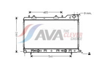 Radiateur, refroidissement du moteur SU2054 Ava Quality Cooling