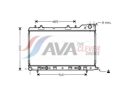 Radiateur, refroidissement du moteur SU2054 Ava Quality Cooling
