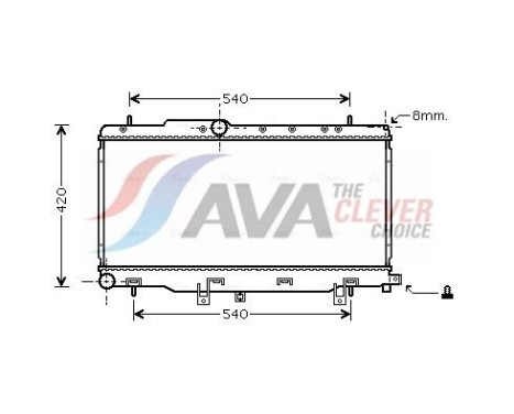 Radiateur, refroidissement du moteur SU2057 Ava Quality Cooling