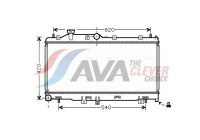 Radiateur, refroidissement du moteur SU2065 Ava Quality Cooling