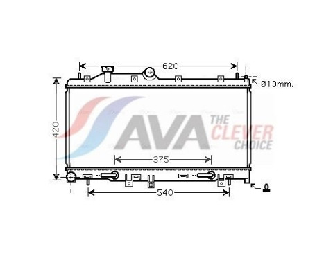 Radiateur, refroidissement du moteur SU2076 Ava Quality Cooling