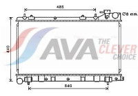 Radiateur, refroidissement du moteur SU2103 Ava Quality Cooling