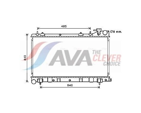Radiateur, refroidissement du moteur SU2103 Ava Quality Cooling