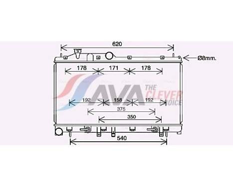 Radiateur, refroidissement du moteur SU2114 Ava Quality Cooling