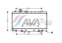 Radiateur, refroidissement du moteur SUA2053 Ava Quality Cooling
